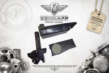 Preview: Zündapp Tuning-Luftfilterkasten ZD 40, ZE 40, ZD 20, ZD 25, ZD 30, X 25, ZX 25, ZL 25, ZS 25 – Schwarz geglättet – Premium-Nachfertigung